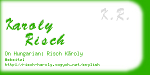 karoly risch business card